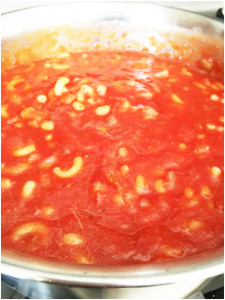 pasta fagioli in a pot