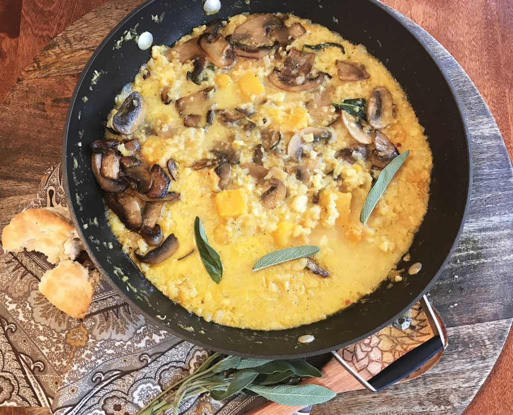Creamy Riced Cauliflower with Roasted Butternut Squash and ...